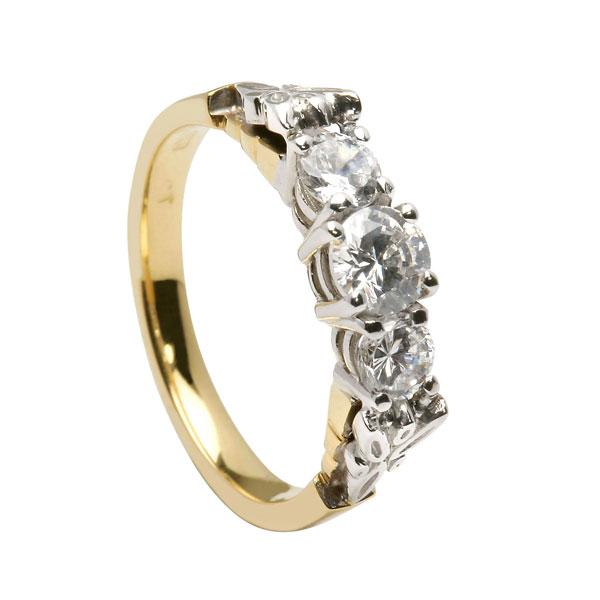 3 Stone Diamond Set Trinity Engagement Ring