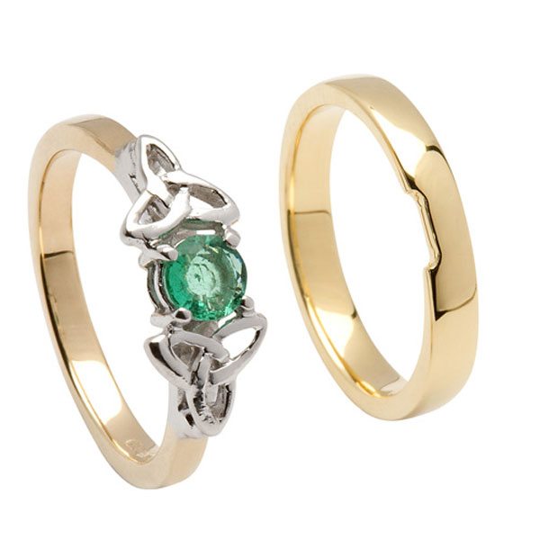 14K Emerald Engagment Ring