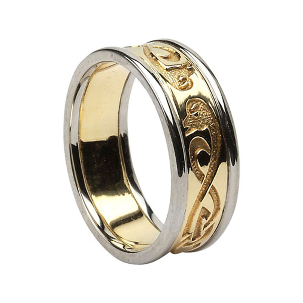 Le Cheile Celtic Wedding Bands Two Tone