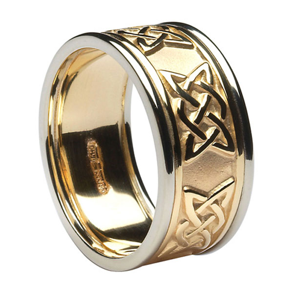 Lovers Knot Wedding Band Two Tone