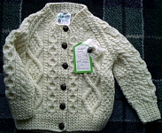 Baby Aran Cardigan Sweater