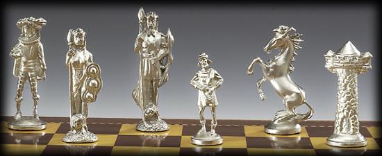 Pewter Chess Set Mythical